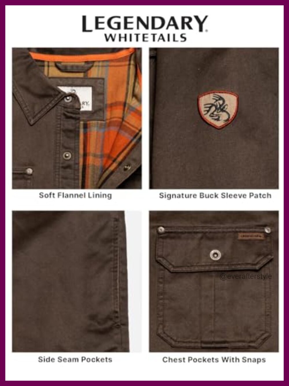 Waxed Cotton Flannel Lined Shirt Jacket Water Resistant - Picture 5 of 6